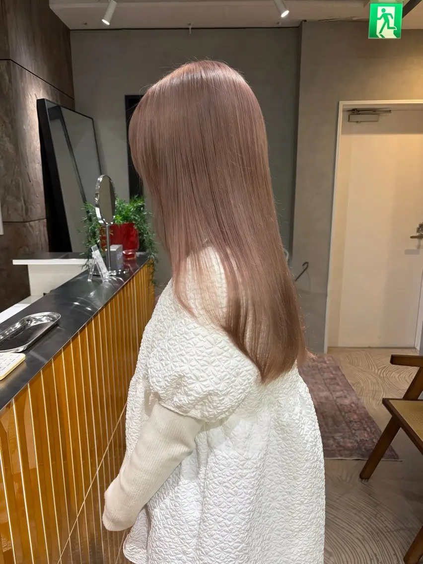 カラー ヘアカラー トリートメント ハイトーン/ベージュ カラー/kaedeのヘアスタイル