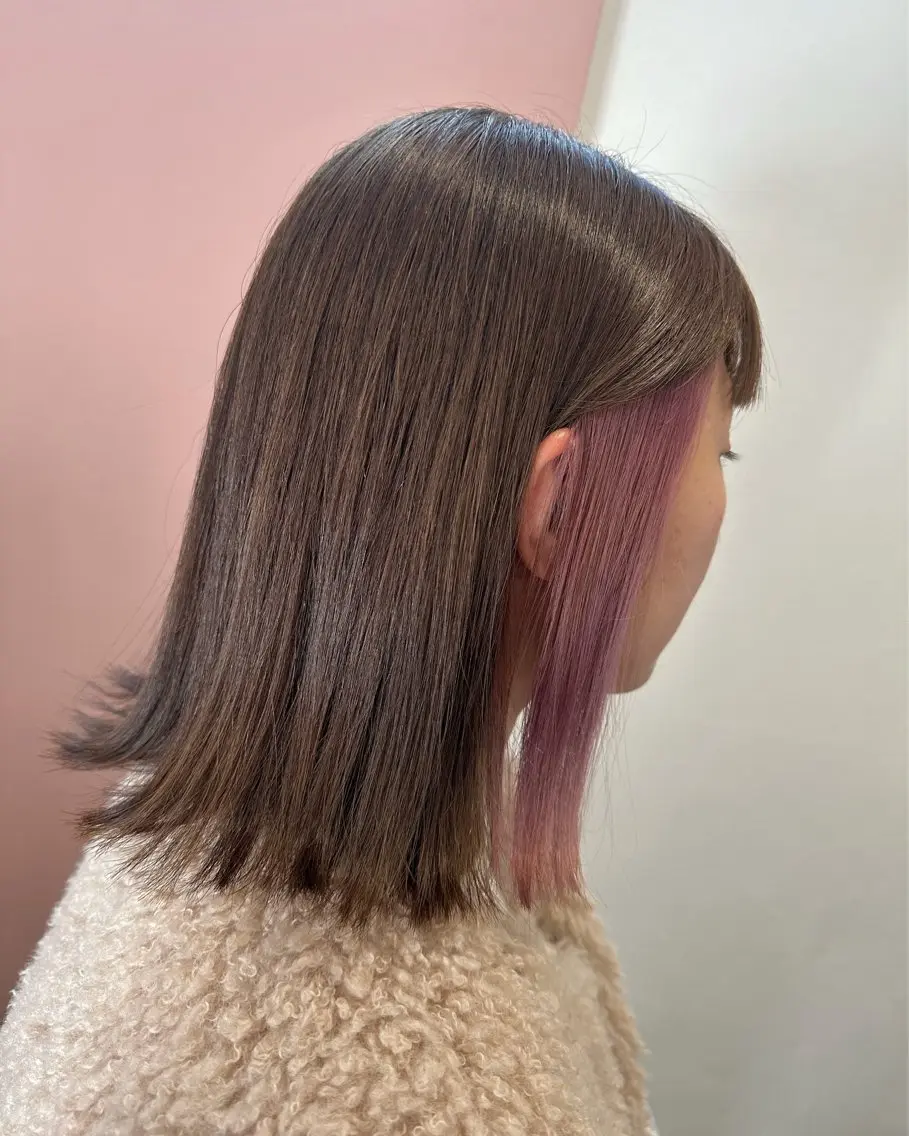 ミディアム カラー カット ヘアカラー トリートメント pep natsumiのヘアスタイル