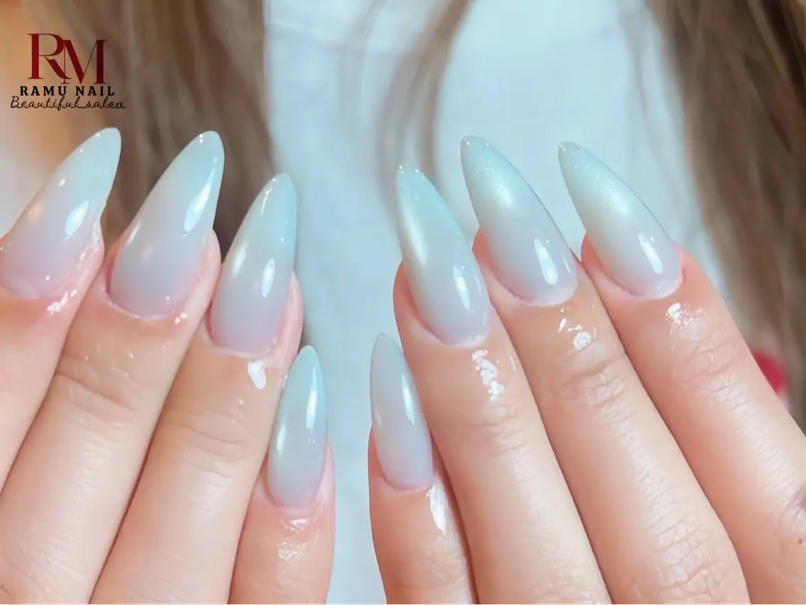 ネイル キラキラネイル マグネットネイル ミラーネイル ピンク 夏ネイル ハンドネイル RAMU Nail 恵比寿店のネイルデザイン