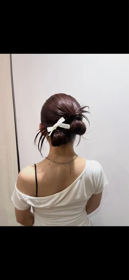 ヘアアレンジ ヘアセット 岡本 かのんのヘアスタイル