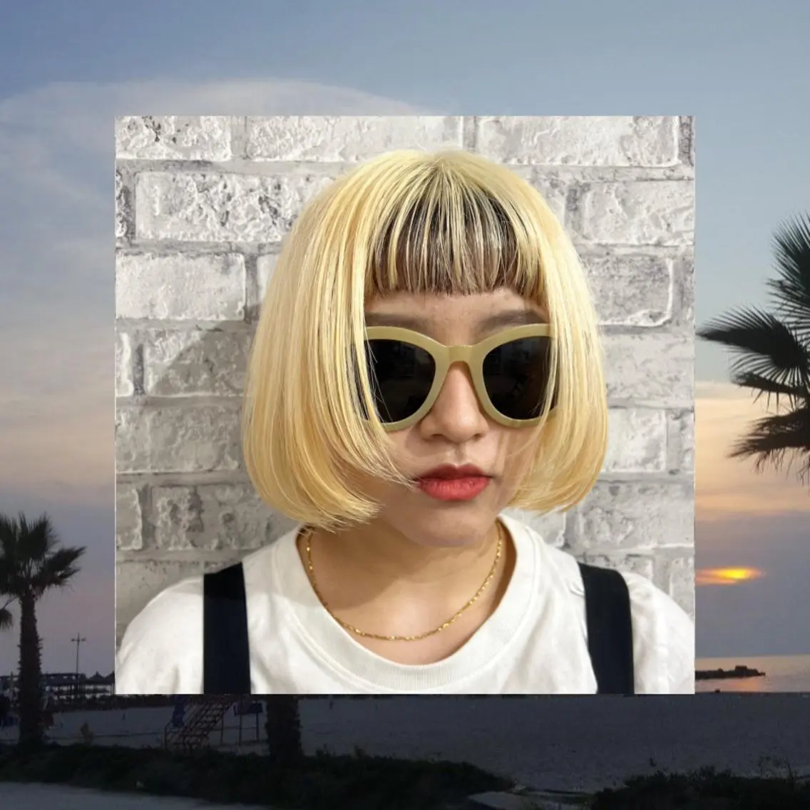 ミディアム カラー パーマ ヘアアレンジ メンズ キッズ ネイル マツエク・マツパ アイブロウ 🎀ハイトーンNo .1🩵NaGiSaのヘアスタイル