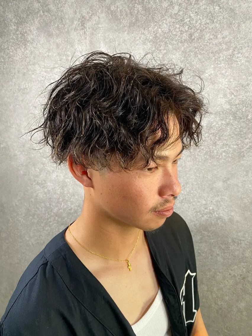 【メンズ専用】カット+デザインパーマ+炭酸頭皮ケア ¥14300→¥8800の写真