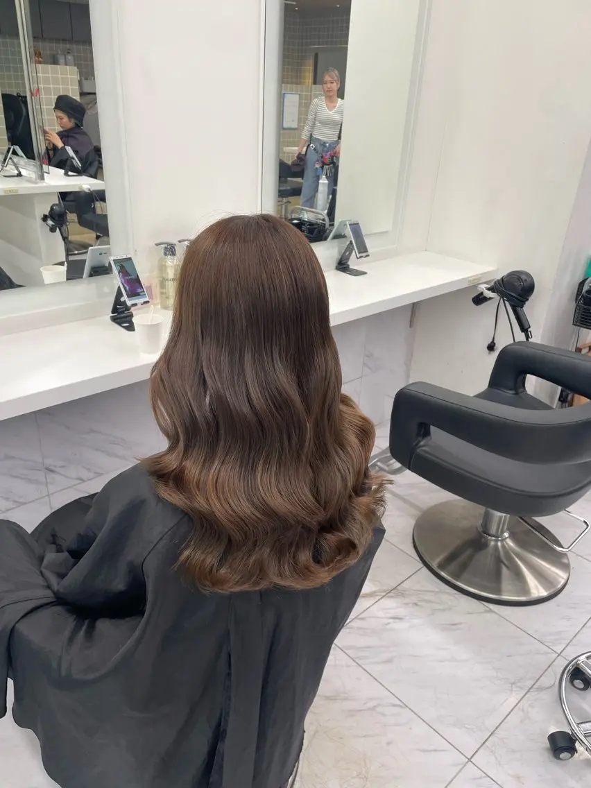 ロング カラー ヘアアレンジ ヘアカラー トリートメント ヘアセット 💗横浜美容室 💗HARUNAのヘアスタイル