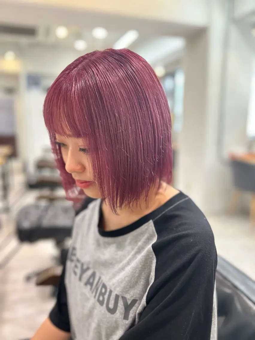 ミディアム カラー ヘアカラー トリートメント collet岩崎駿王 /ブリーチ/髪質改善のヘアスタイル