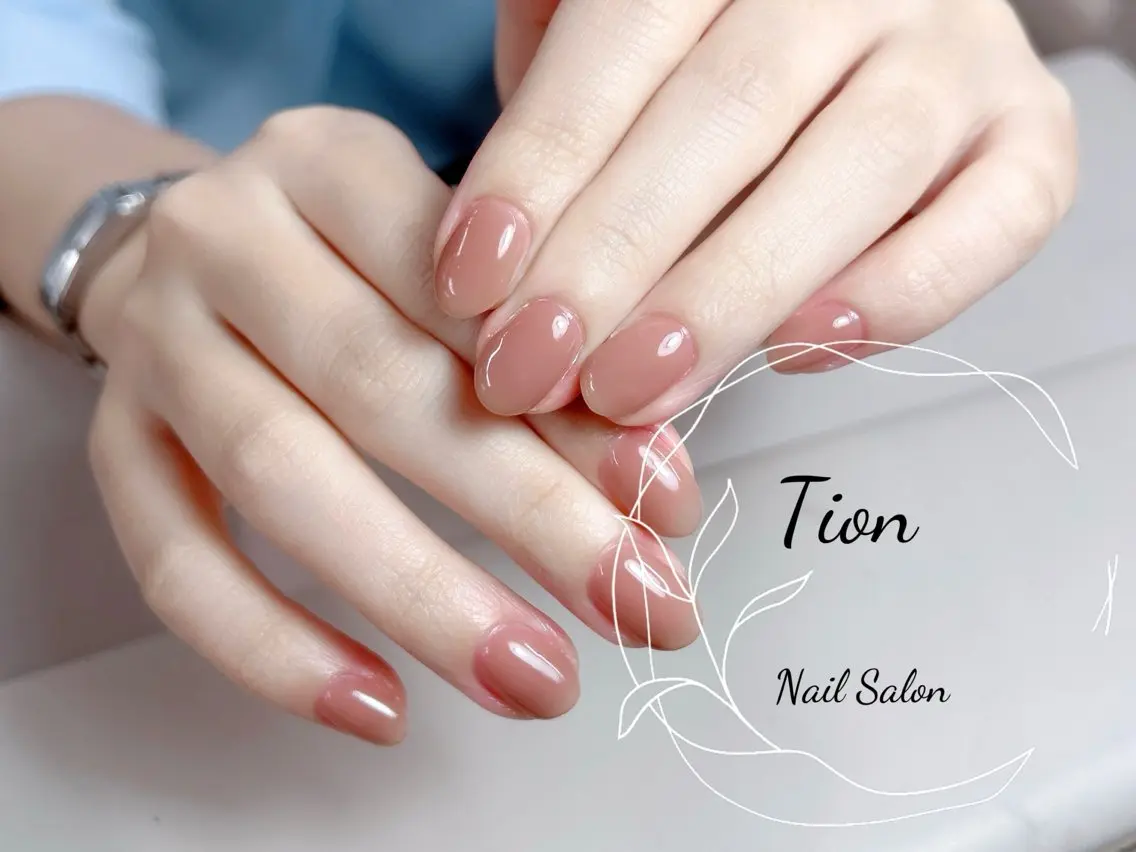 ネイル チークネイル 長さ出し フットネイル フレンチネイル ジェルネイル Nailsalon Tion武蔵小杉店のネイルデザイン