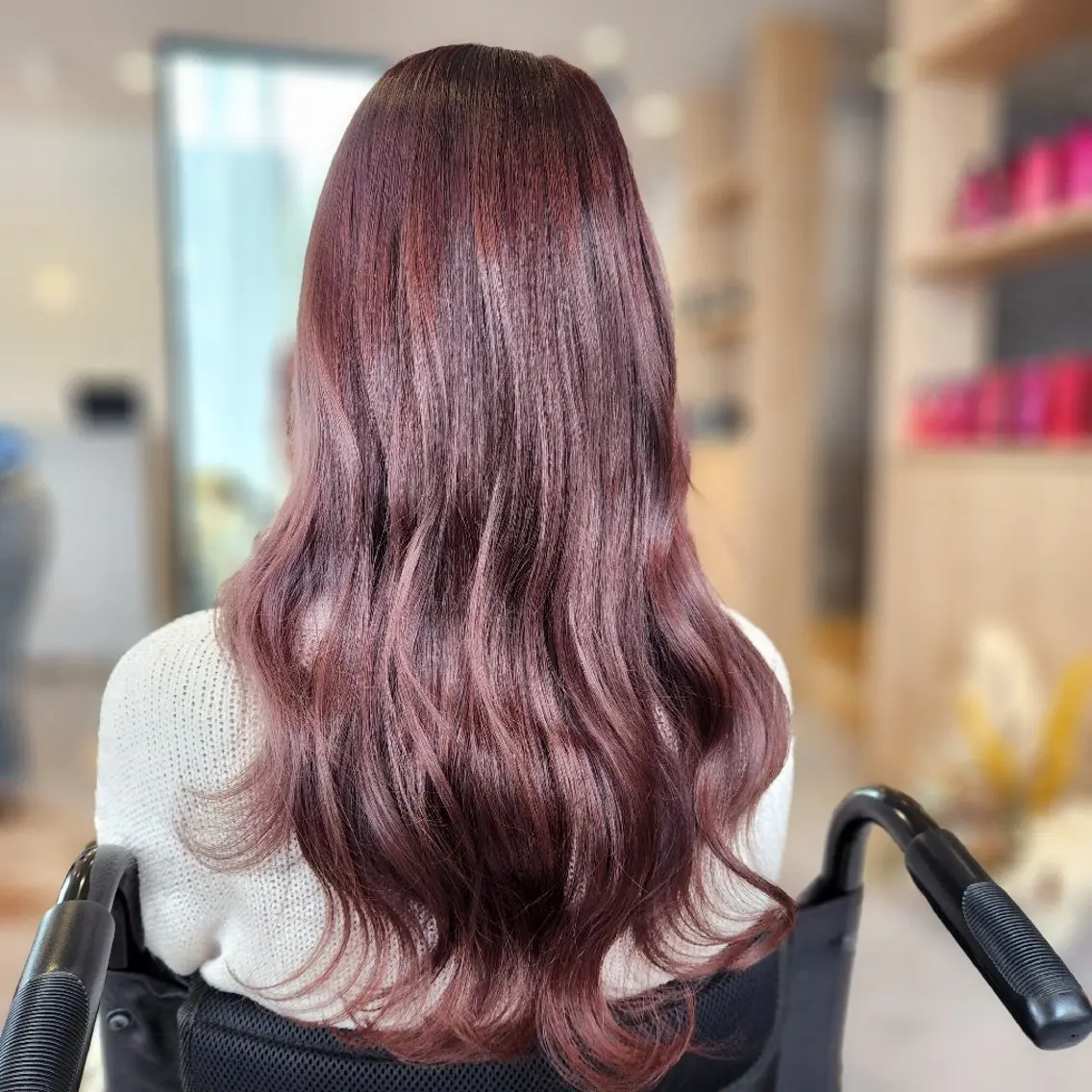 ロング カラー ラベンダーカラー ラベンダーピンク ピンクカラー シールエクステ🎀 ホシノ🕒ユウカのヘアスタイル