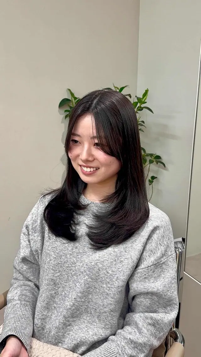 セミロング 打越 虎瑠のヘアスタイル