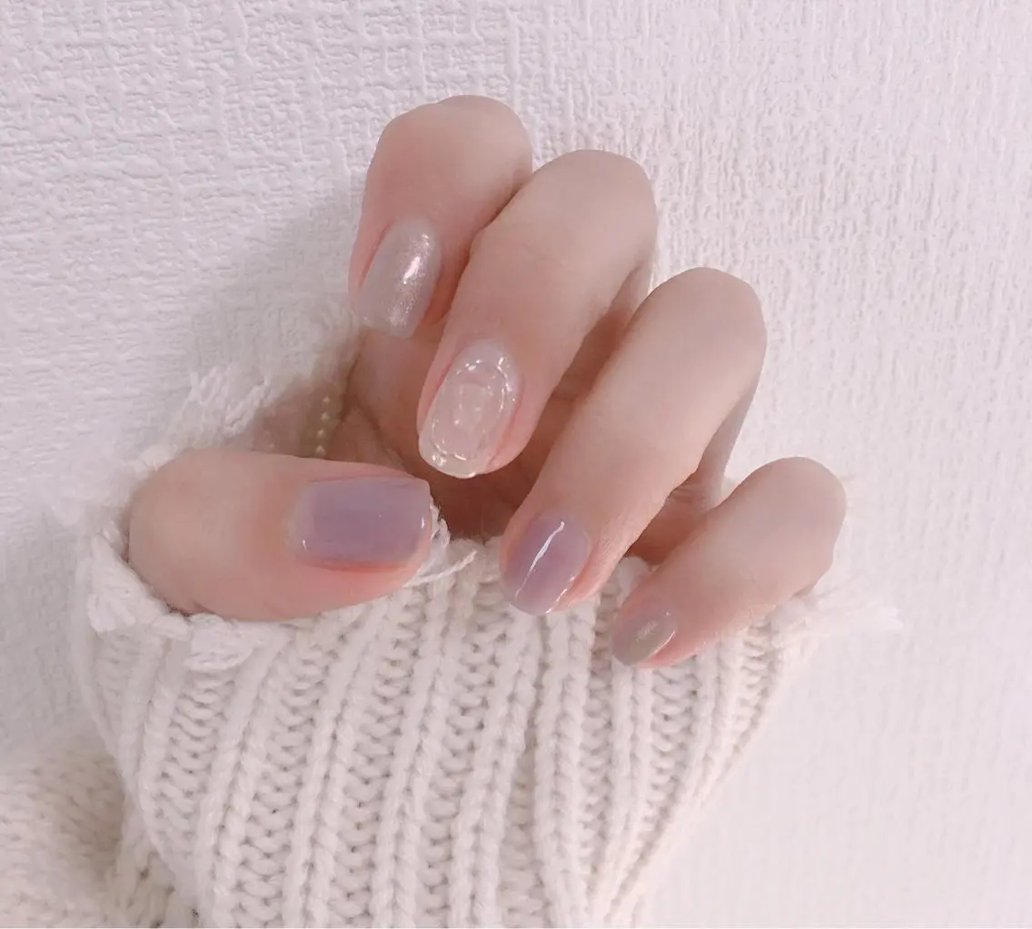 ネイル ミラーネイル ニュアンスネイル パープル BETTISH. KUMIKO☺︎︎のネイルデザイン