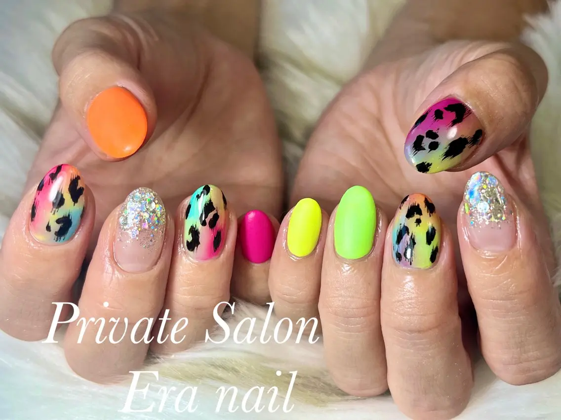 ネイル アニマル柄 マットネイル Era nailのネイルデザイン