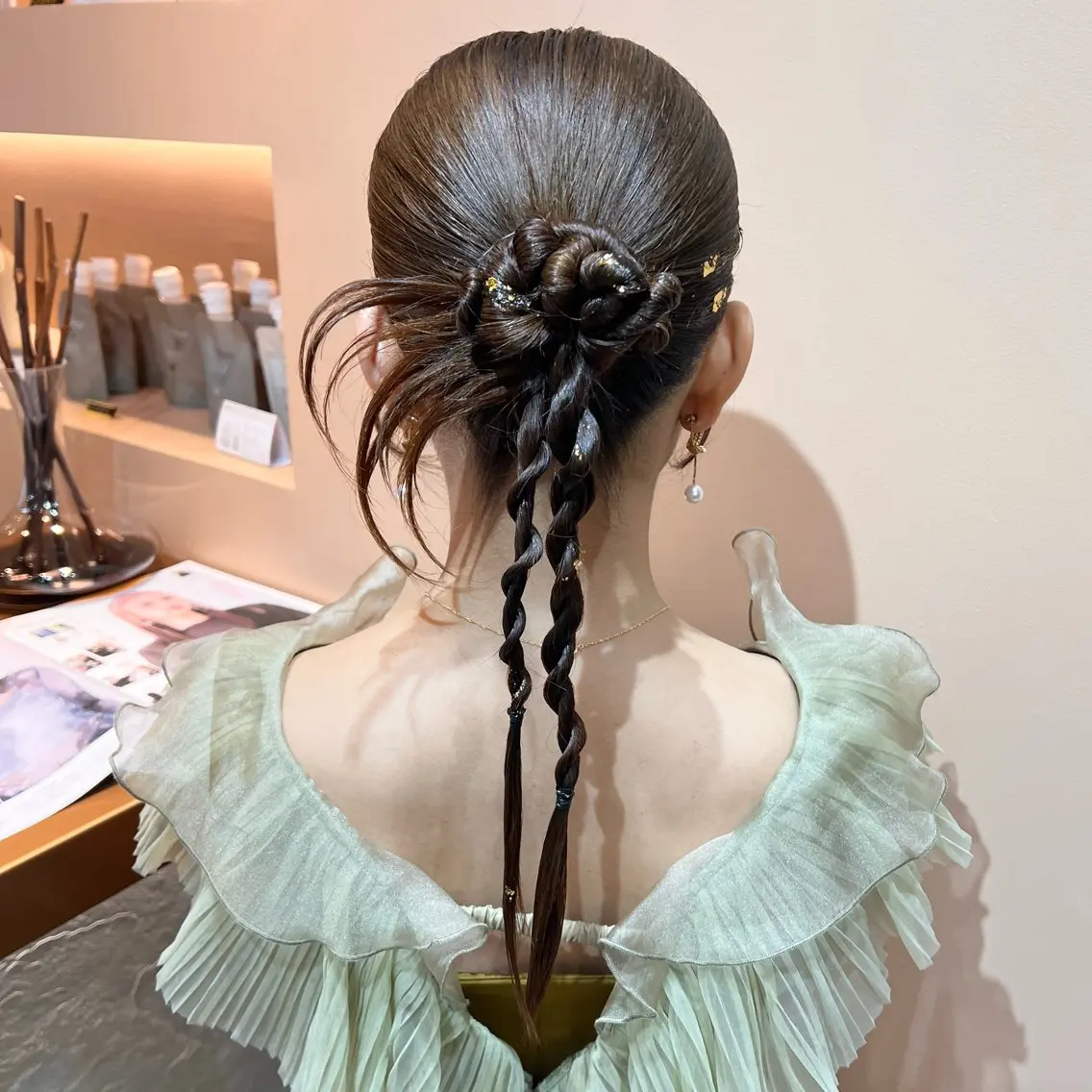 セミロング カラー ヘアアレンジ ヘアセット ✨カチモリ✨レイヤー 韓国ヘア🇰🇷ゆいのヘアスタイル