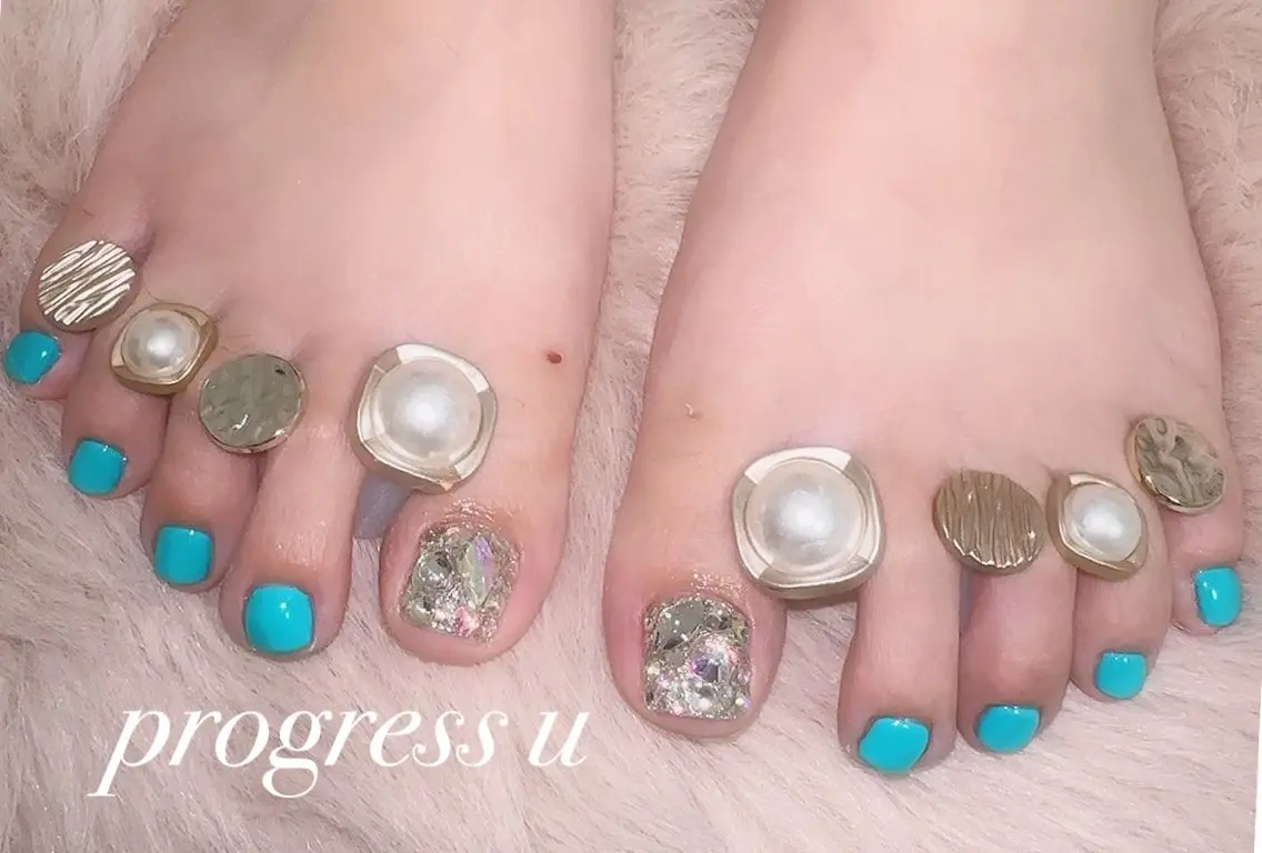 ネイル フットネイル progress u ayakaのネイルデザイン