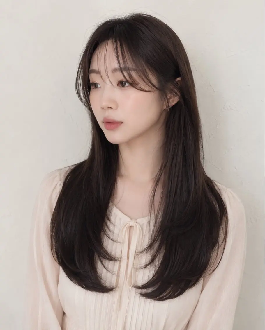 ロング カラー 透明感カラー レイヤーカット カット ヘアカラー トリートメント モテ🤍トレンドヘア /新宿/ワカナのヘアスタイル