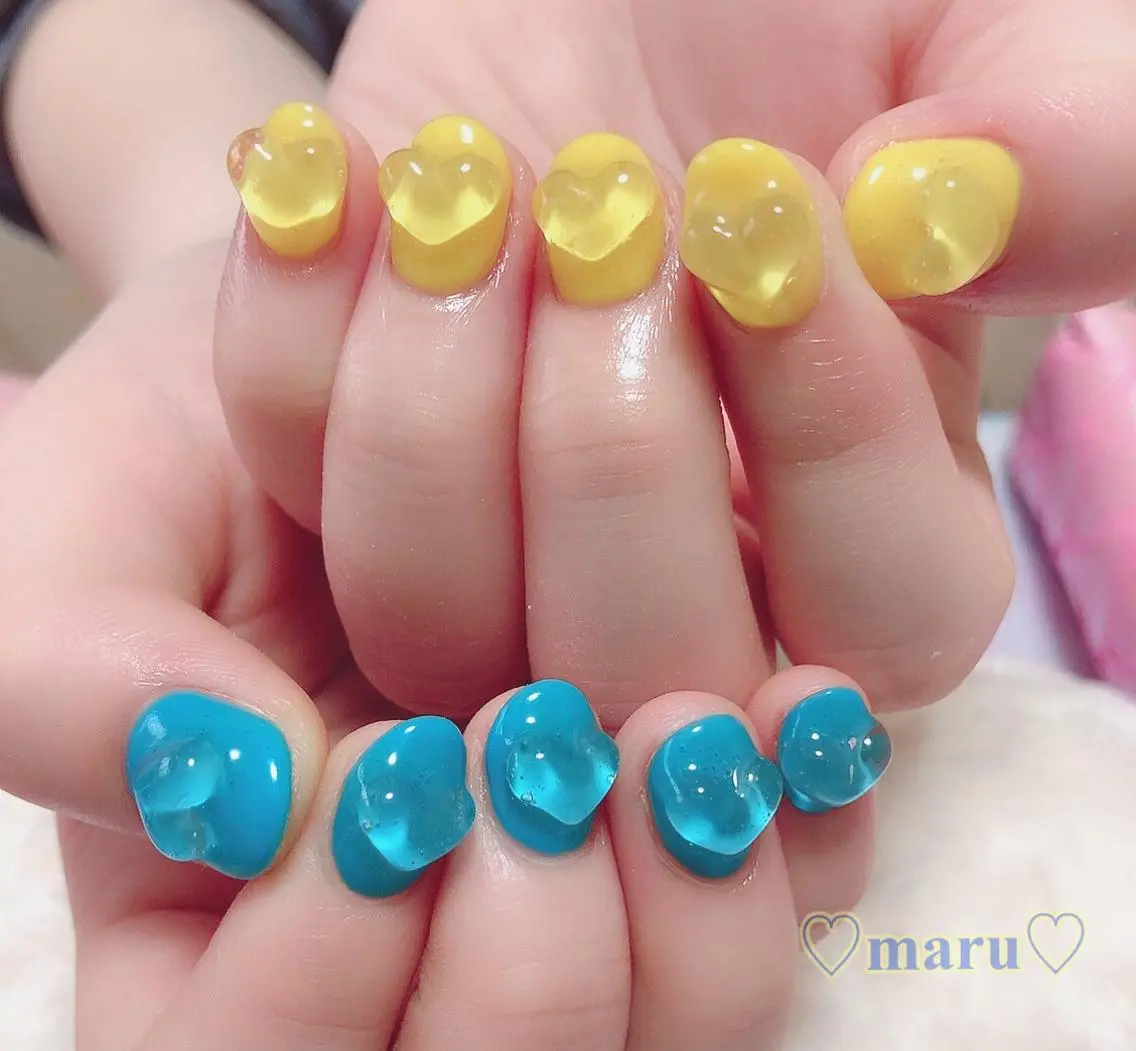 ネイル クリアネイル ハート ハンドネイル フットネイル まるみ ♡のその他イメージ