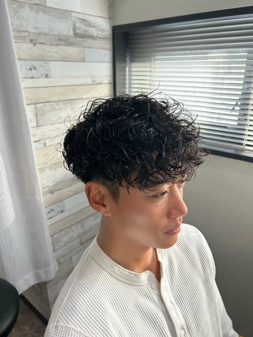ショート パーマ メンズ カット パーマ HRK1st RYOKIのヘアスタイル