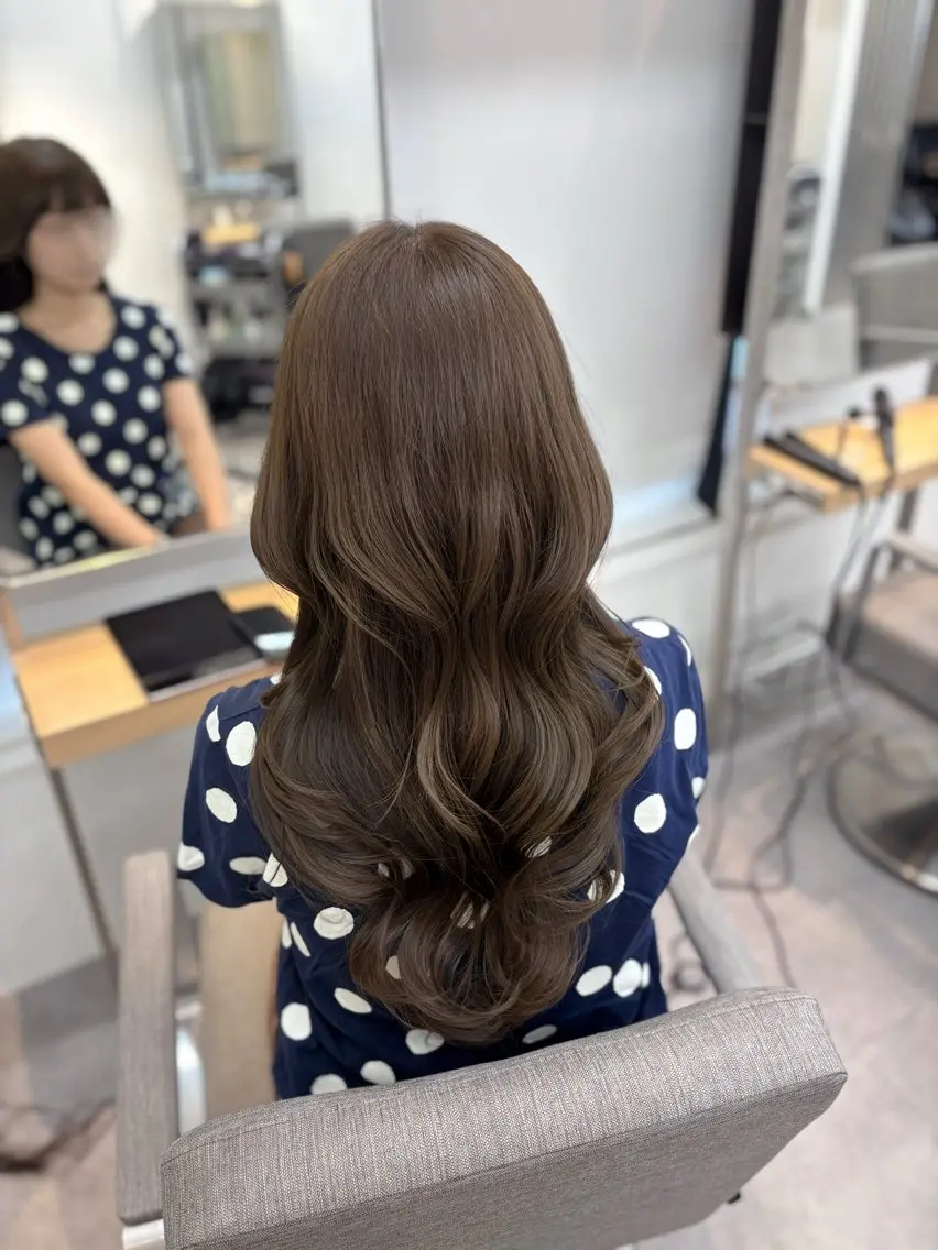 ロング カット ヘアカラー 透明感/韓国ヘア/ miyu 🎀のヘアスタイル
