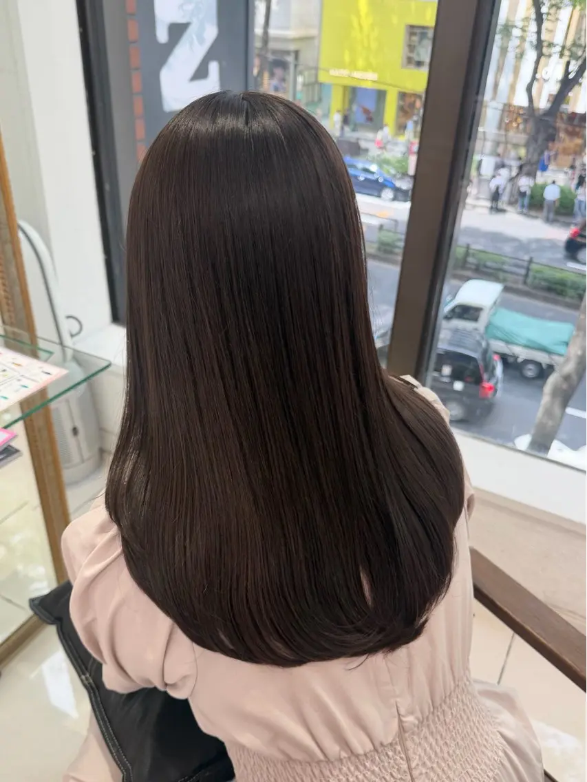 ロング カラー ブラウンカラー チョコレートブラウン ヘアカラー トリートメント 髪質改善艶カラー🩶 Nanako ⟡.·のヘアスタイル