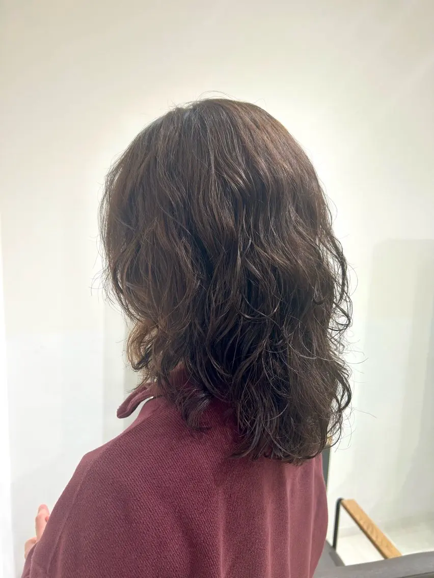 ミディアム パーマ パーマ 🫧透明感カラー/ 青山瑞季🫧のヘアスタイル