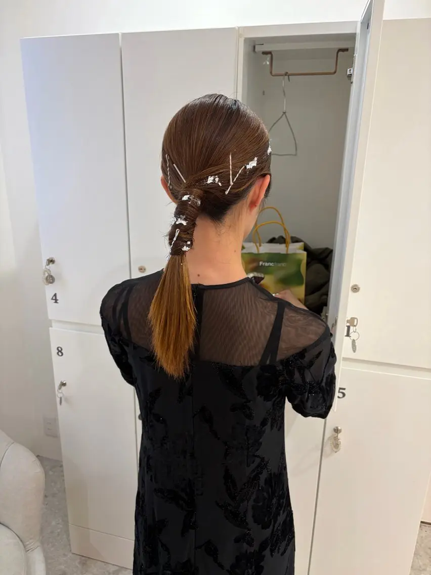 セミロング ヘアアレンジ ヘアセット ヘアセット/レイヤー 縮毛矯正/はるか🎀のヘアスタイル