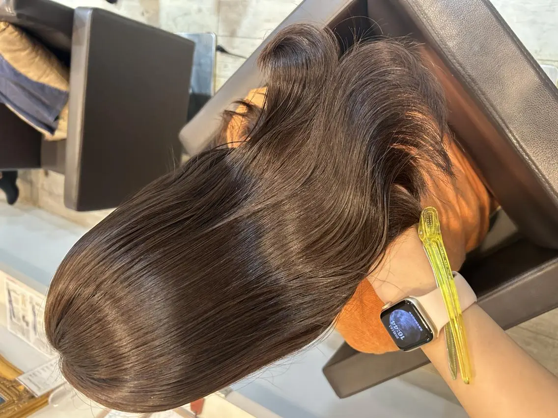 ロング カラー ヘアアレンジ ヘアカラー トリートメント ヘッドスパ 🦄🫧透明感 絹髪特化🫧🍓のヘアスタイル