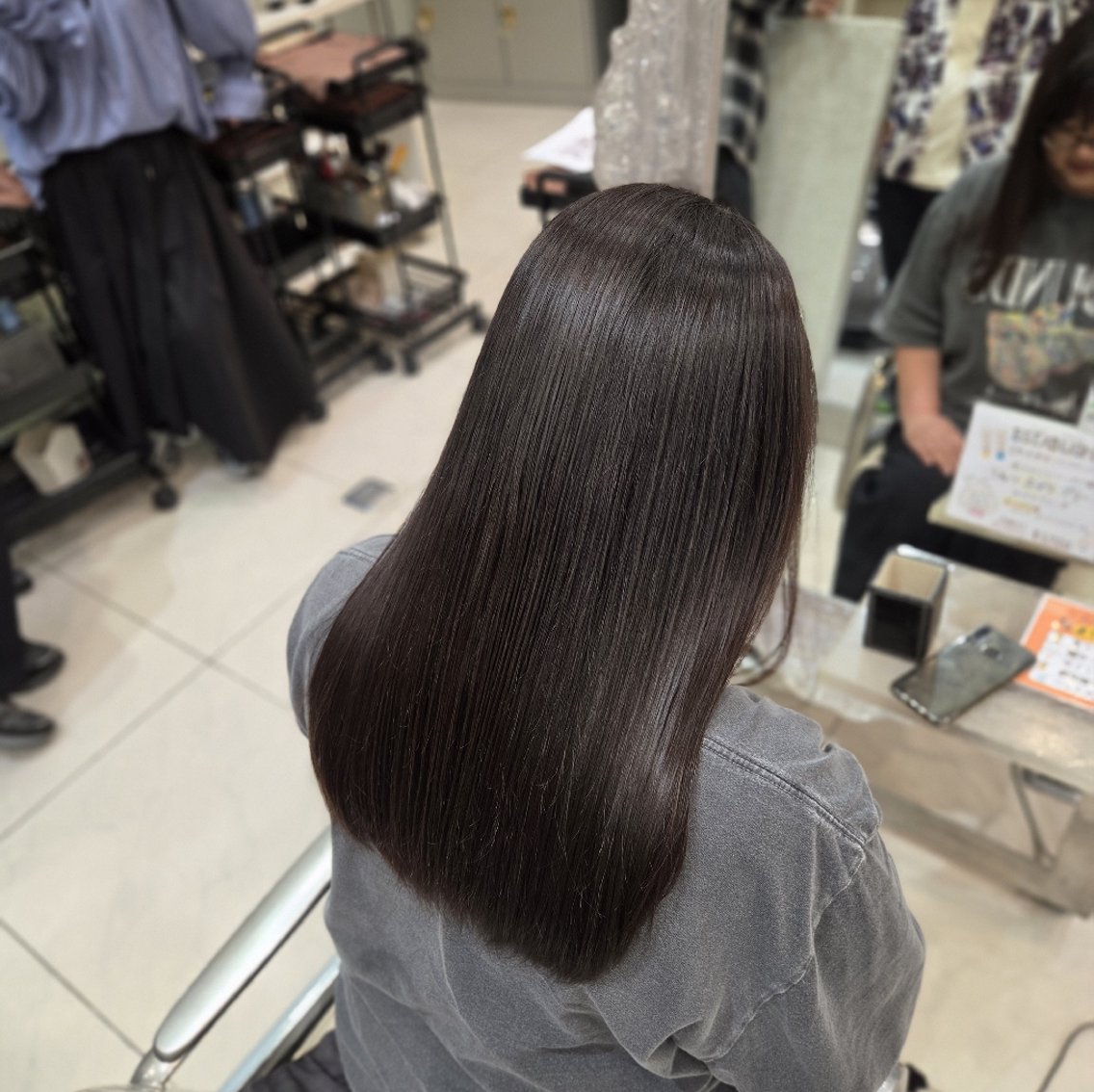 ロング パーマ カット 縮毛矯正 トリートメント 髪質改善 カミムラのヘアスタイル