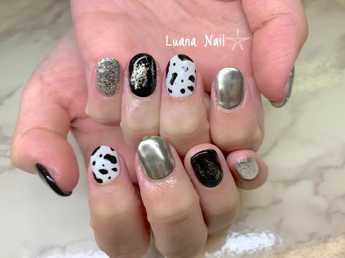 ネイル ミラーネイル ハンドネイル BeauJu by Luana Nailのネイルデザイン
