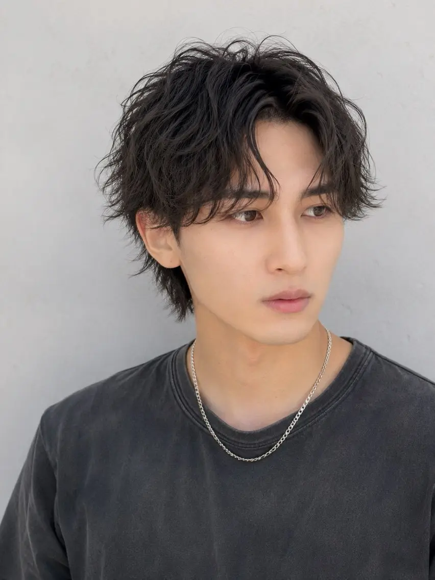 ショート パーマ メンズ カット ヘアカラー トリートメント メンズ特化/パーマ/ 髪質改善　高野奨馬のヘアスタイル