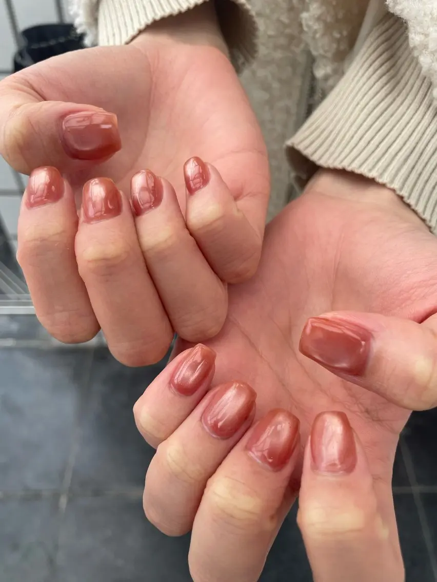 ネイル ジェルネイル マグネットネイル ハンドネイル Nail ヌシん家 AKANEのネイルデザイン