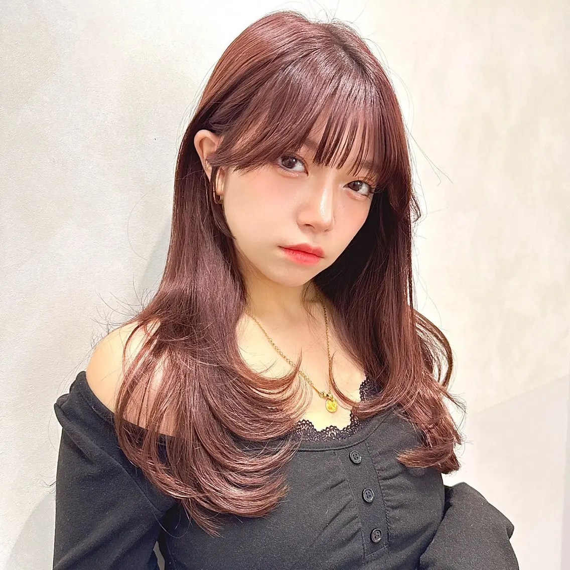 セミロング 韓国風ヘア レイヤーカット 森 隆秀/韓国ヘアのヘアスタイル
