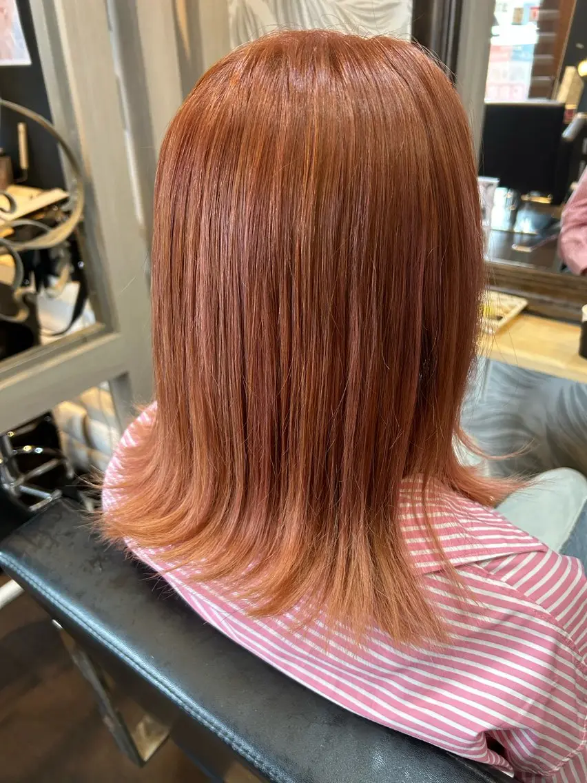 ミディアム カット ヘアカラー トリートメント きむら はるみのヘアスタイル