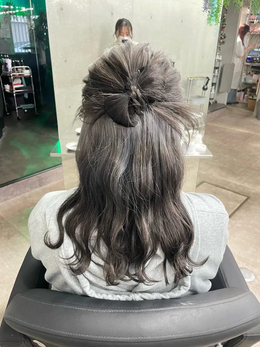 ヘアアレンジ ヘアセット 速水 ゆきののヘアスタイル