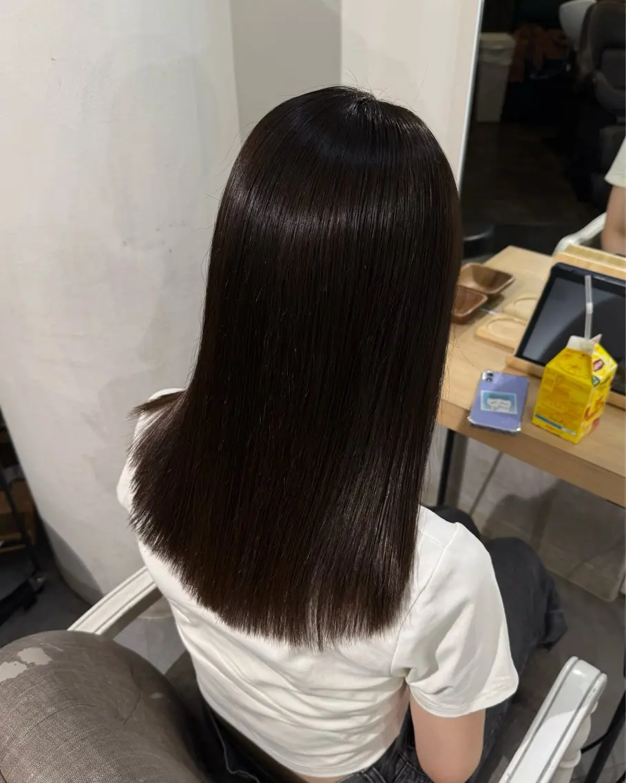 セミロング カラー ブリーチ ブラウンカラー 透明感カラー デザインカラー ハイトーンカラー カット ヘアカラー トリートメント sayuri/心斎橋 /ハイトーンカラーのヘアスタイル