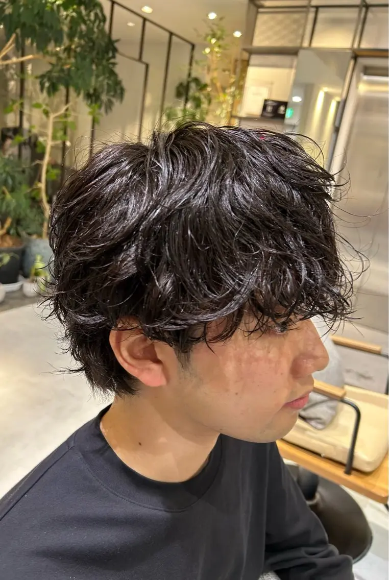 パーマ メンズ カット パーマ メンズ清潔感のプロ 💈メンズパーマ藤田のヘアスタイル