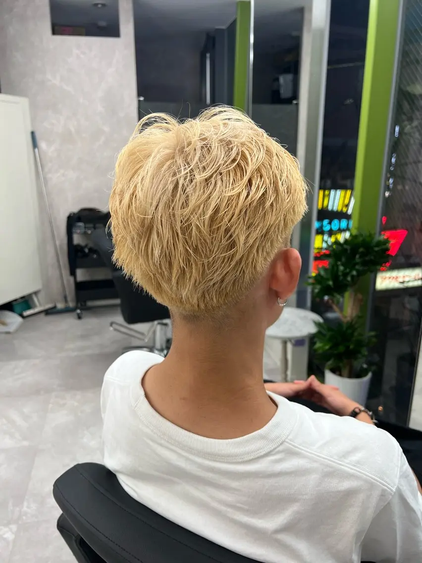 ショート カラー パーマ ヘアカラー 【メンズ特化美容師】 Toma🎯のヘアスタイル