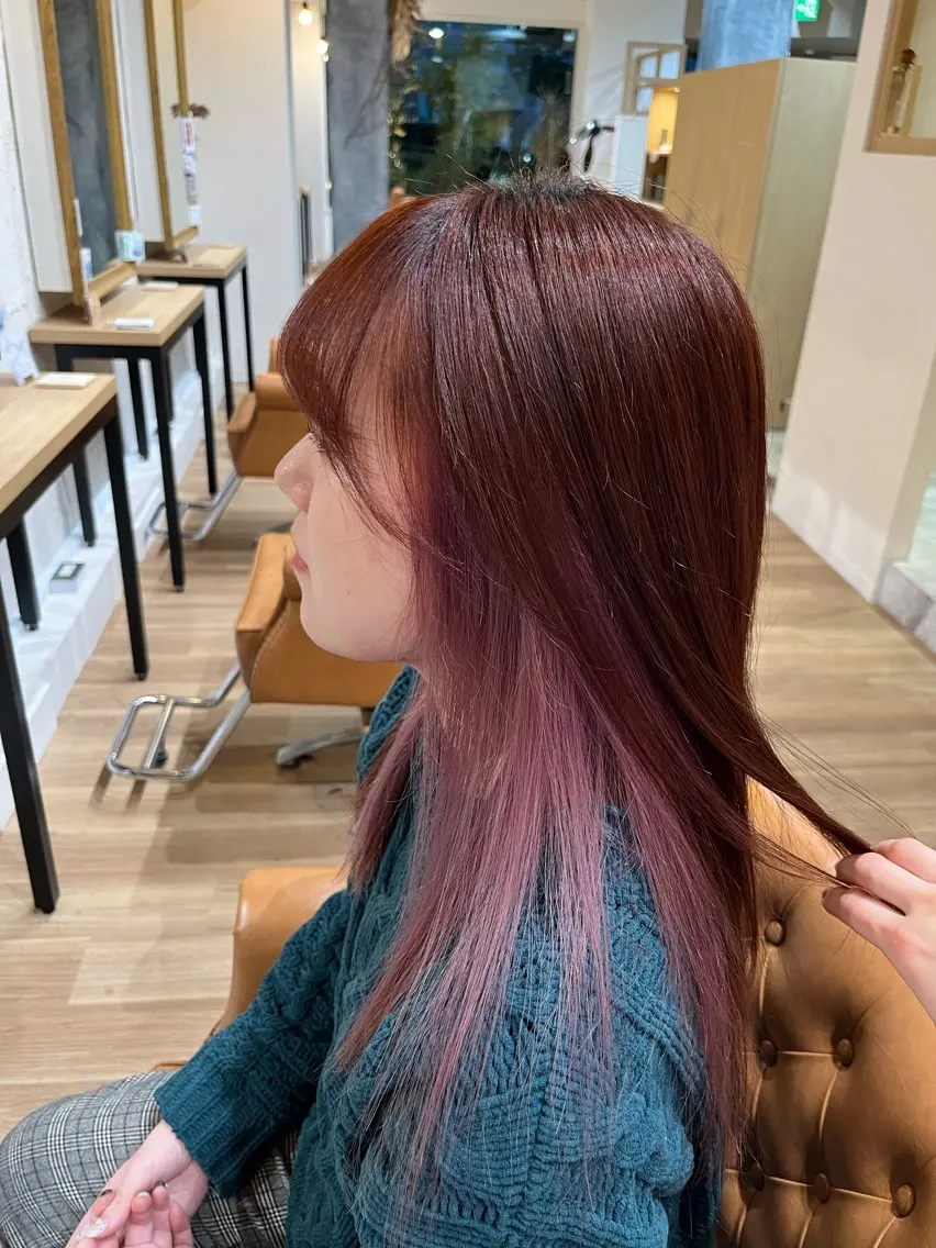 カラー ブリーチ ピンクカラー ホワイトピンク bisou hair Kayanoのヘアスタイル