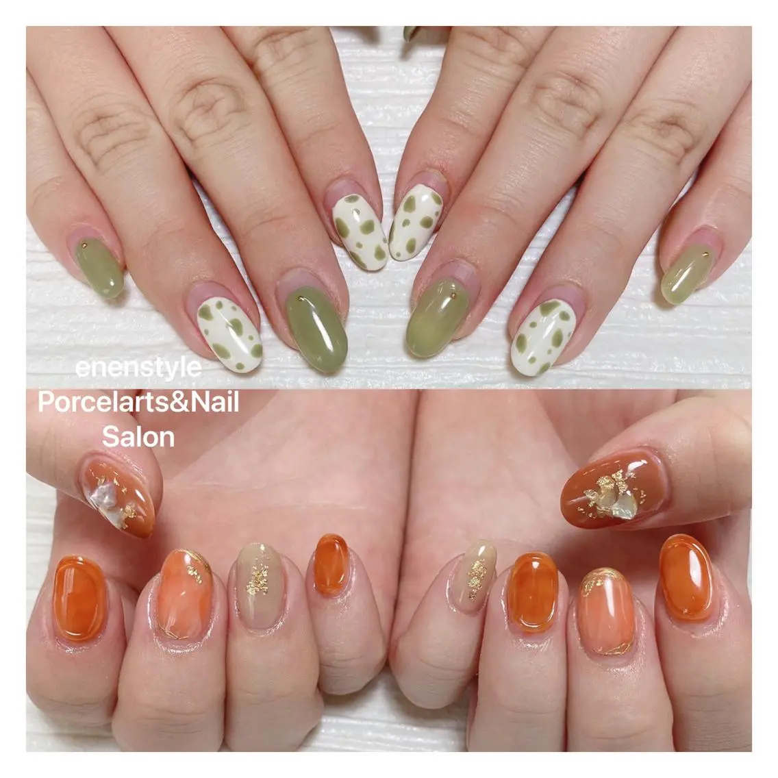 ミディアム ネイル ハンドネイル 🐾enen style 🐾のネイルデザイン