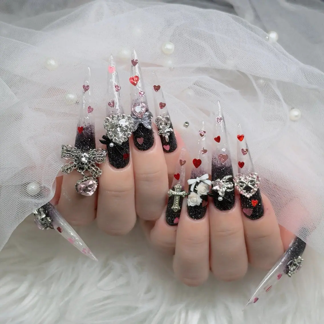 ネイル フットネイル フレンチネイル グラデーション 韓国ネイル ロングネイル ハンドネイル Hot Nail Salonのネイルデザイン