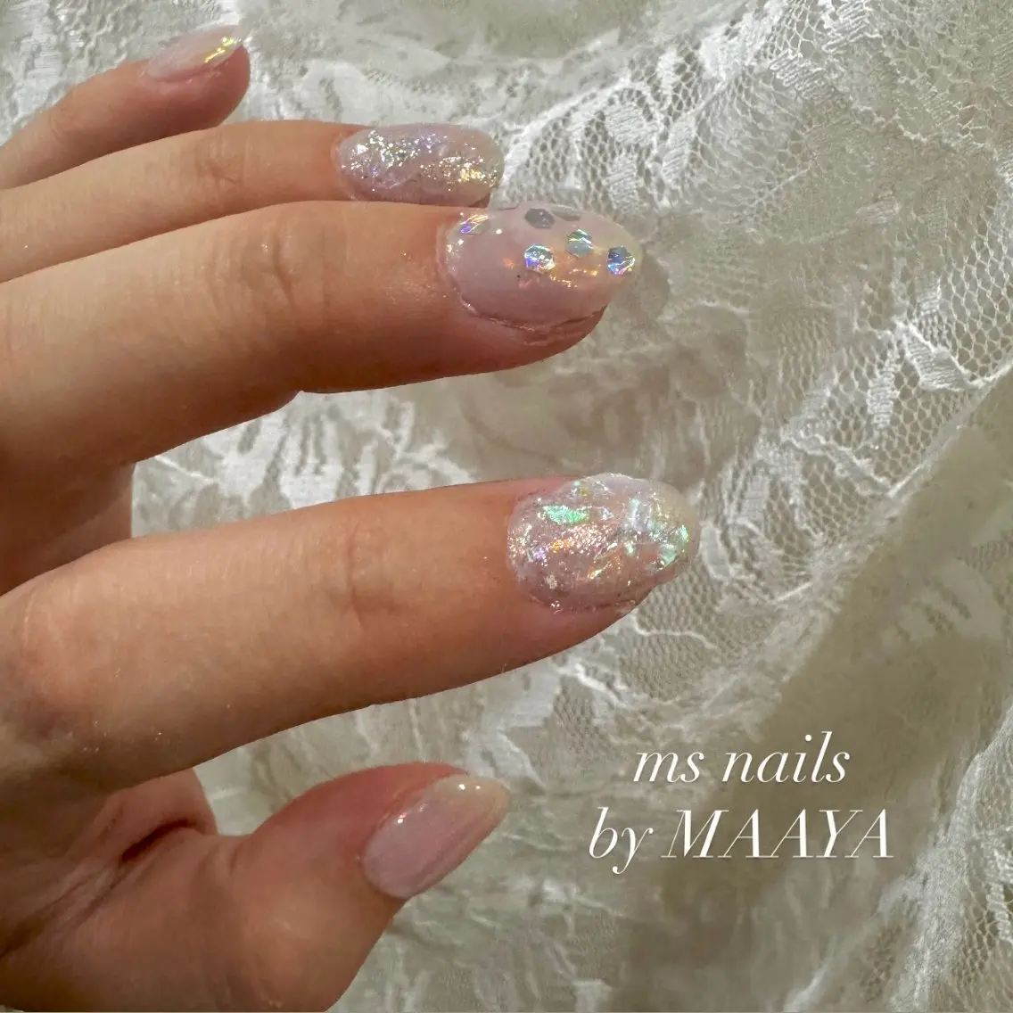 ネイル オーロラネイル MAAYA / ワンホンネイルのネイルデザイン