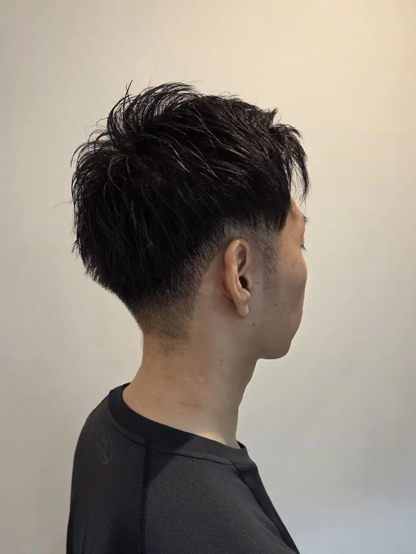 ショート メンズ アップバング ショートヘア カット 中原 陽菜のヘアスタイル
