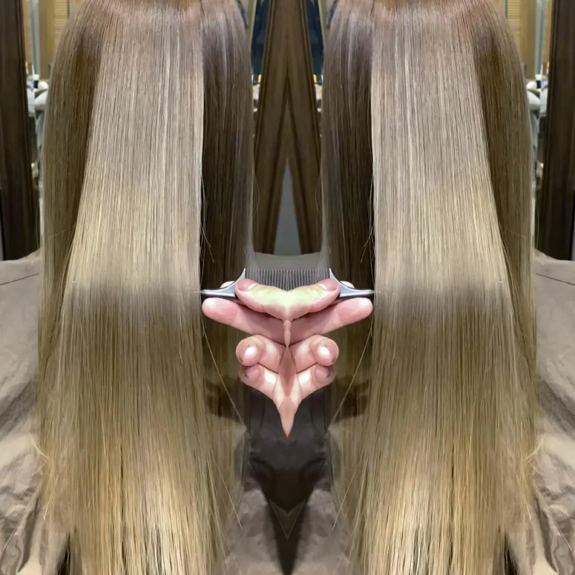 ロング カラー ハイトーンカラー 比嘉 翼のヘアスタイル