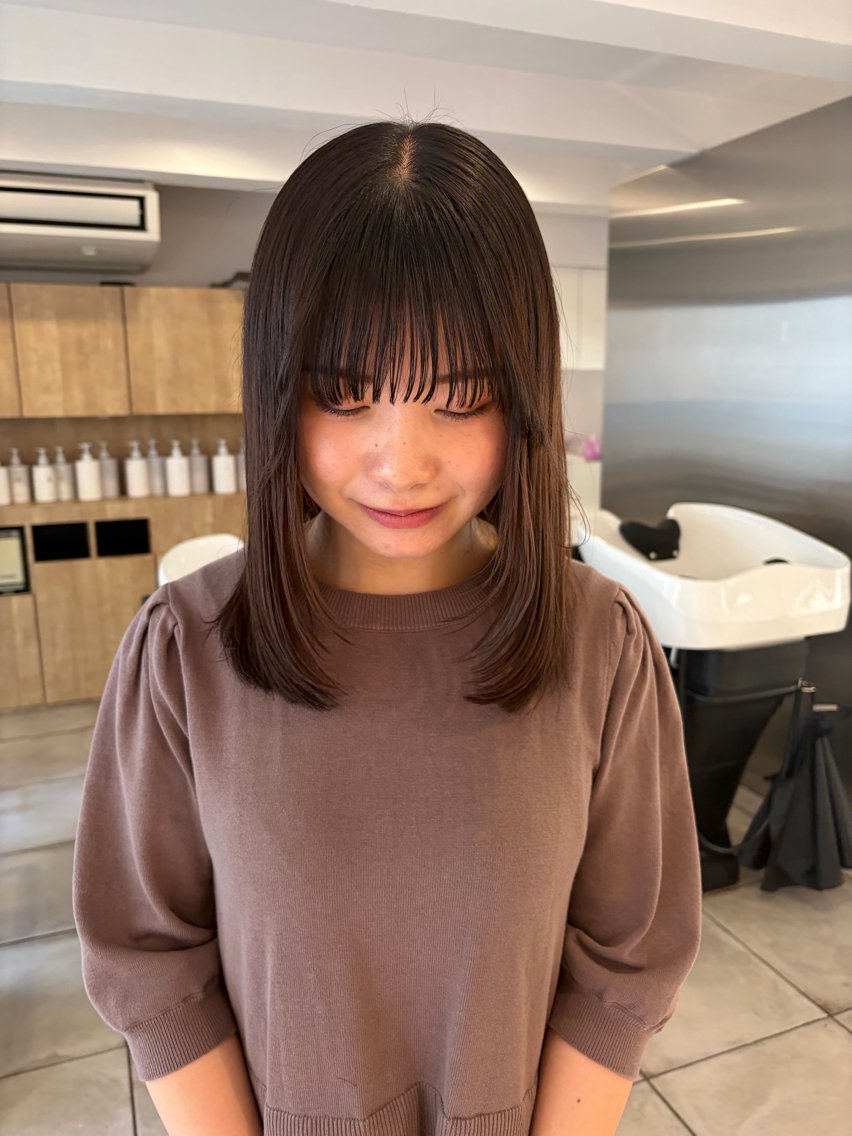 ミディアム rin 京都美容室のヘアスタイル