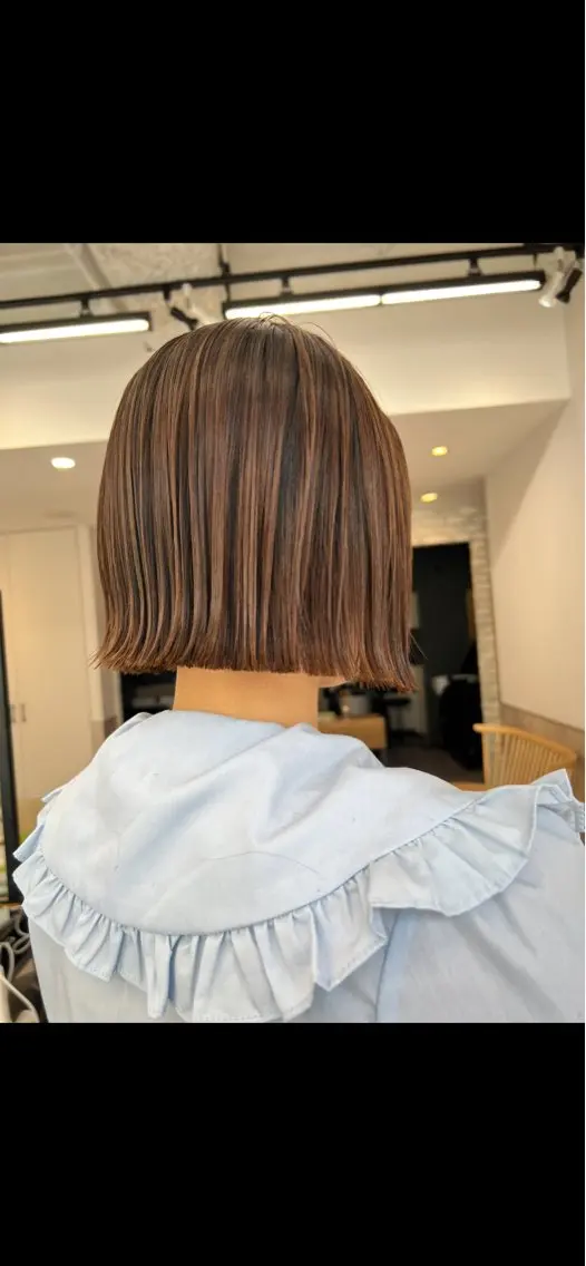 ショート ボブ 縮毛矯正 レイヤーカット ショートカットパーマのヘアスタイル
