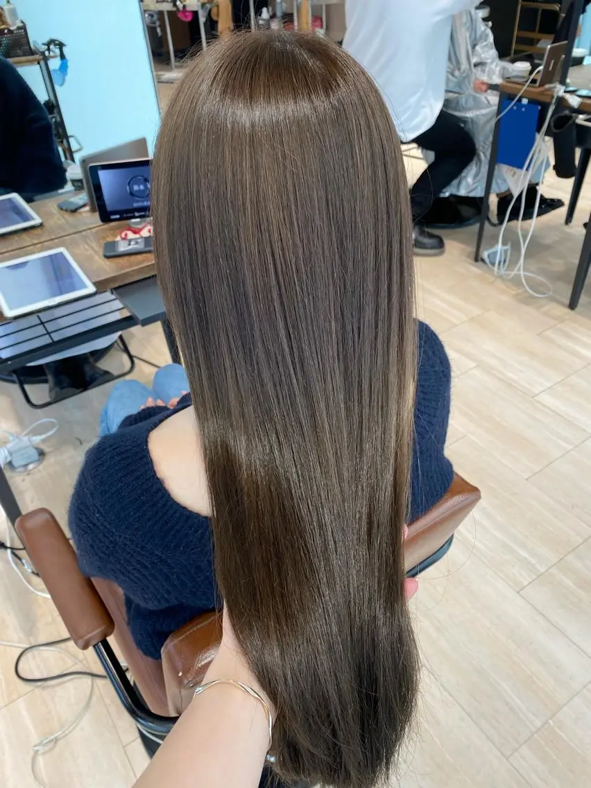 《最高級髪質ケア💛》カット+ナノテックカラー+超高濃度トリートメント ✨⭐️の写真