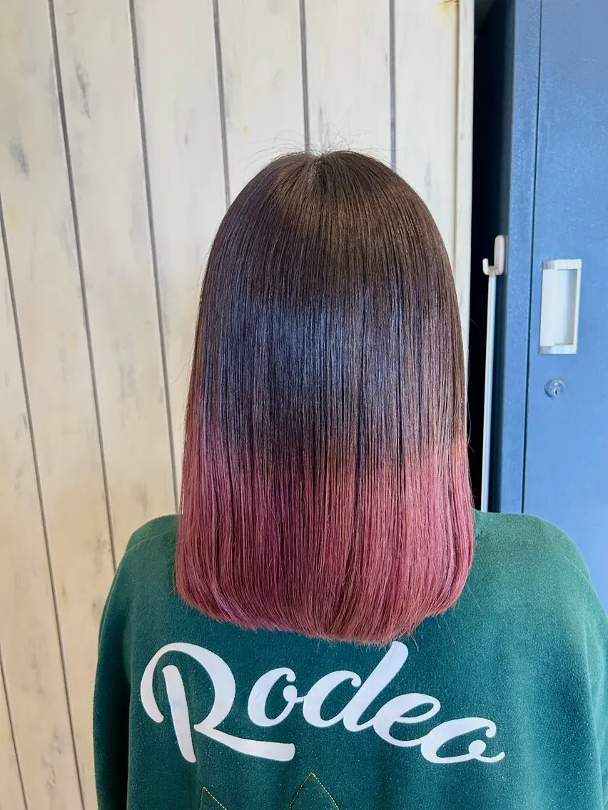 ミディアム ヘアカラー トリートメント 高津 千慧のヘアスタイル