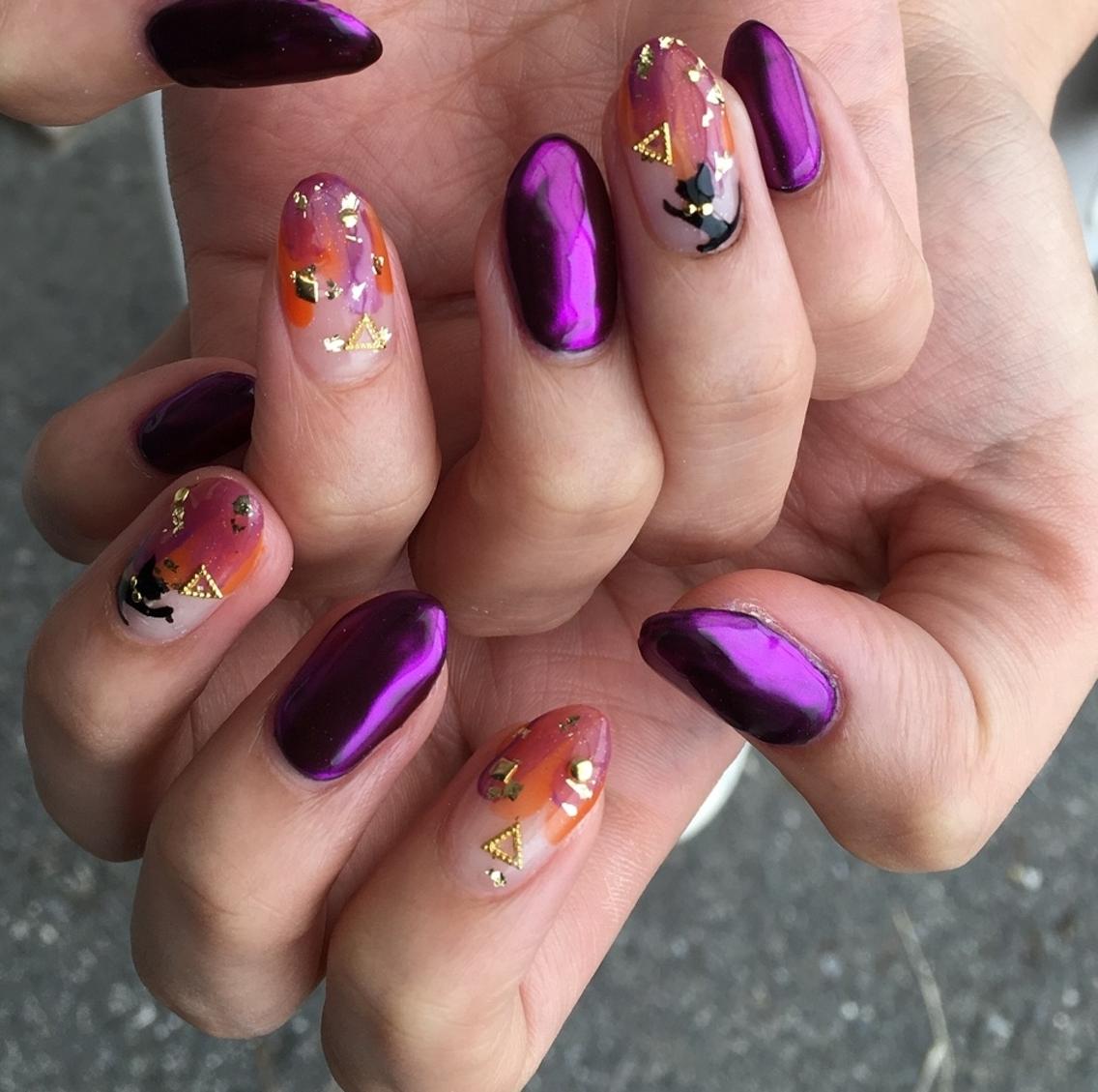 ネイル ハロウィン ハンドネイル 推しネイル | 　aycnailのネイルデザイン
