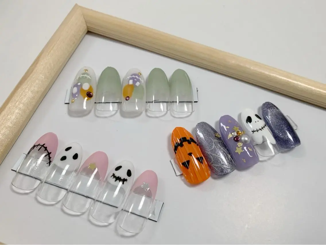 ネイル ハロウィン オフィスネイル ハンドネイル Viva Joieのネイルデザイン