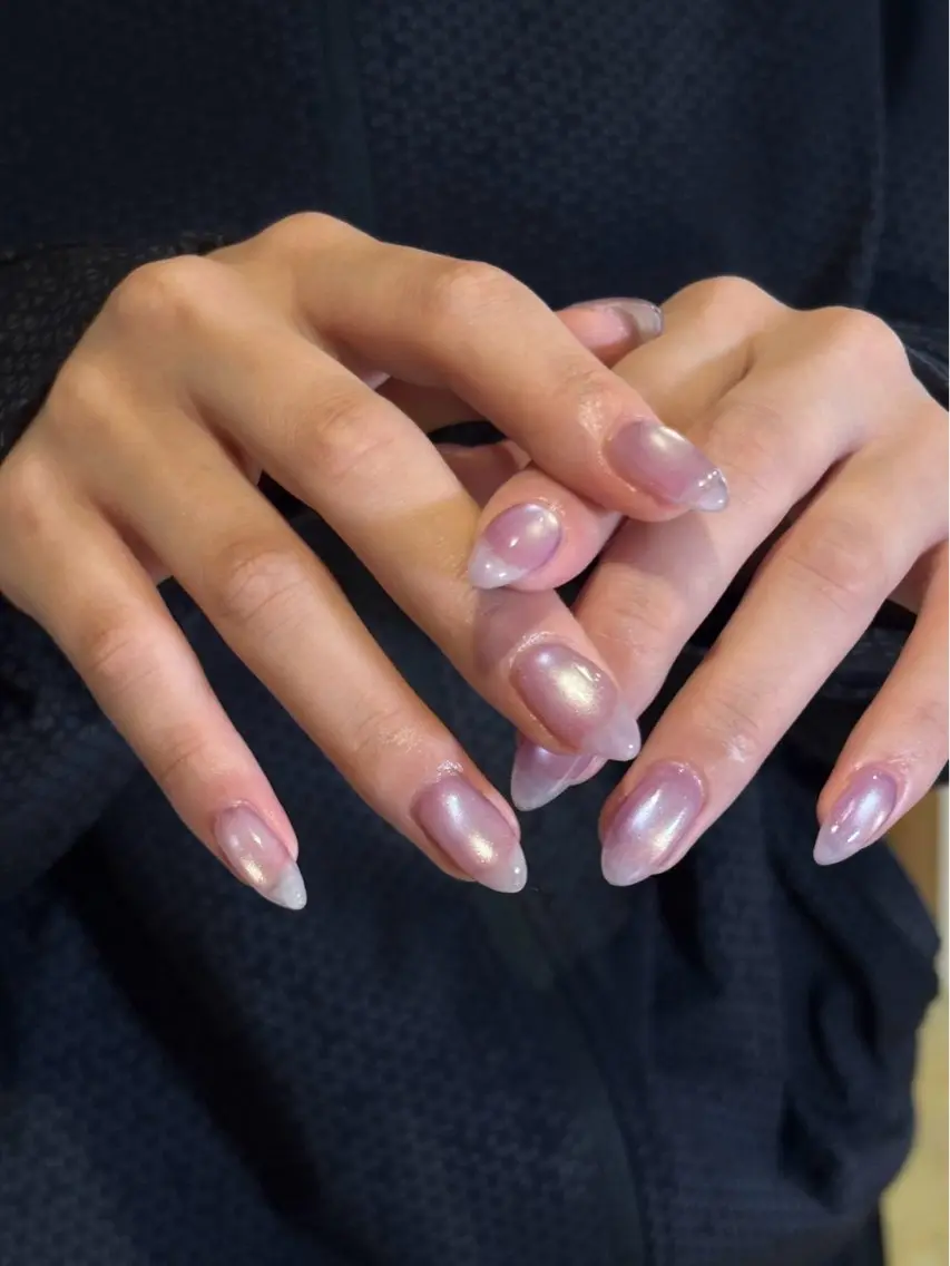 ネイル マグネットネイル ニュアンスネイル オフィスネイル ハンドネイル Nail Salon Luanaのネイルデザイン
