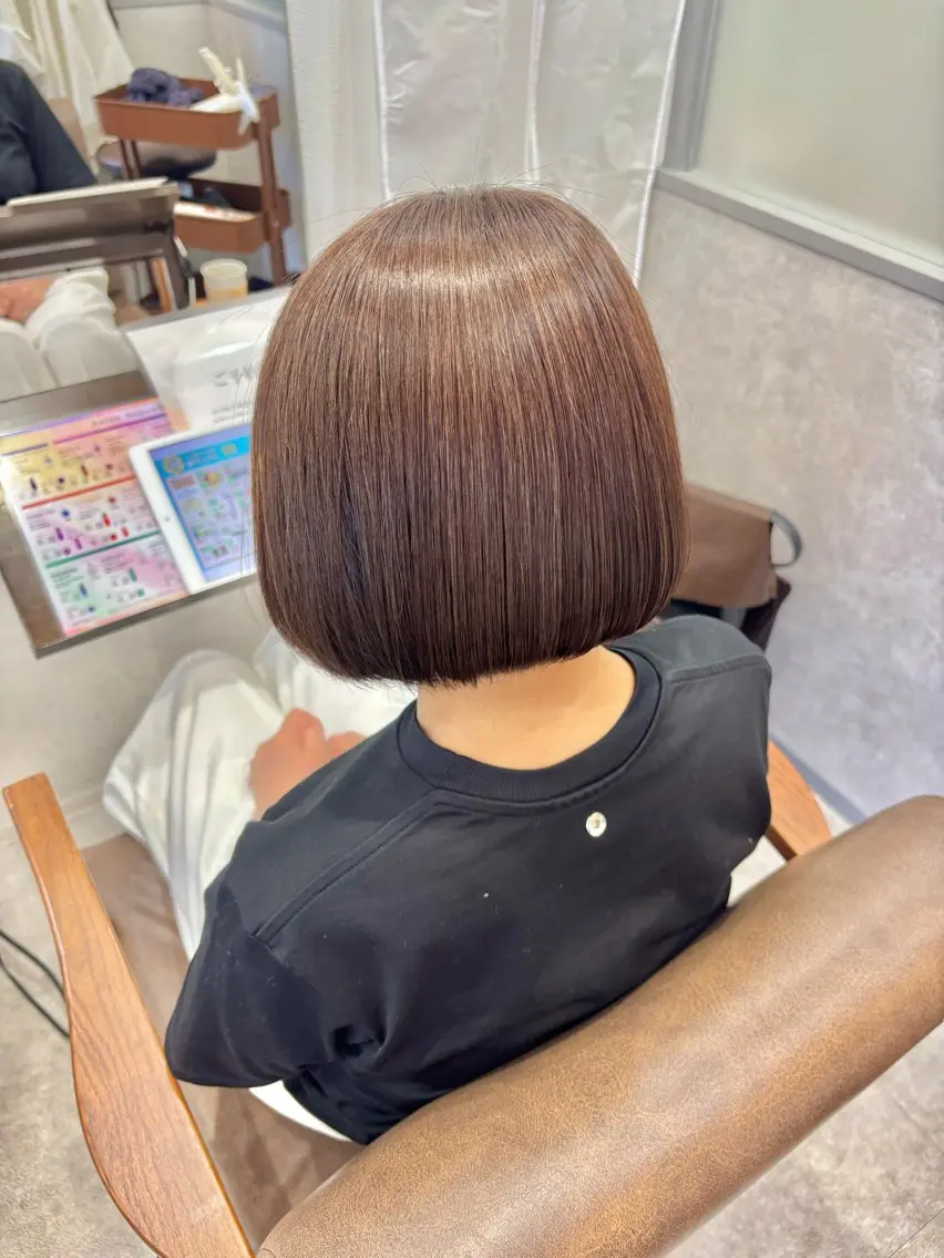 ショート 久保田康雅 辻堂 髪質改善×縮毛矯正のヘアスタイル