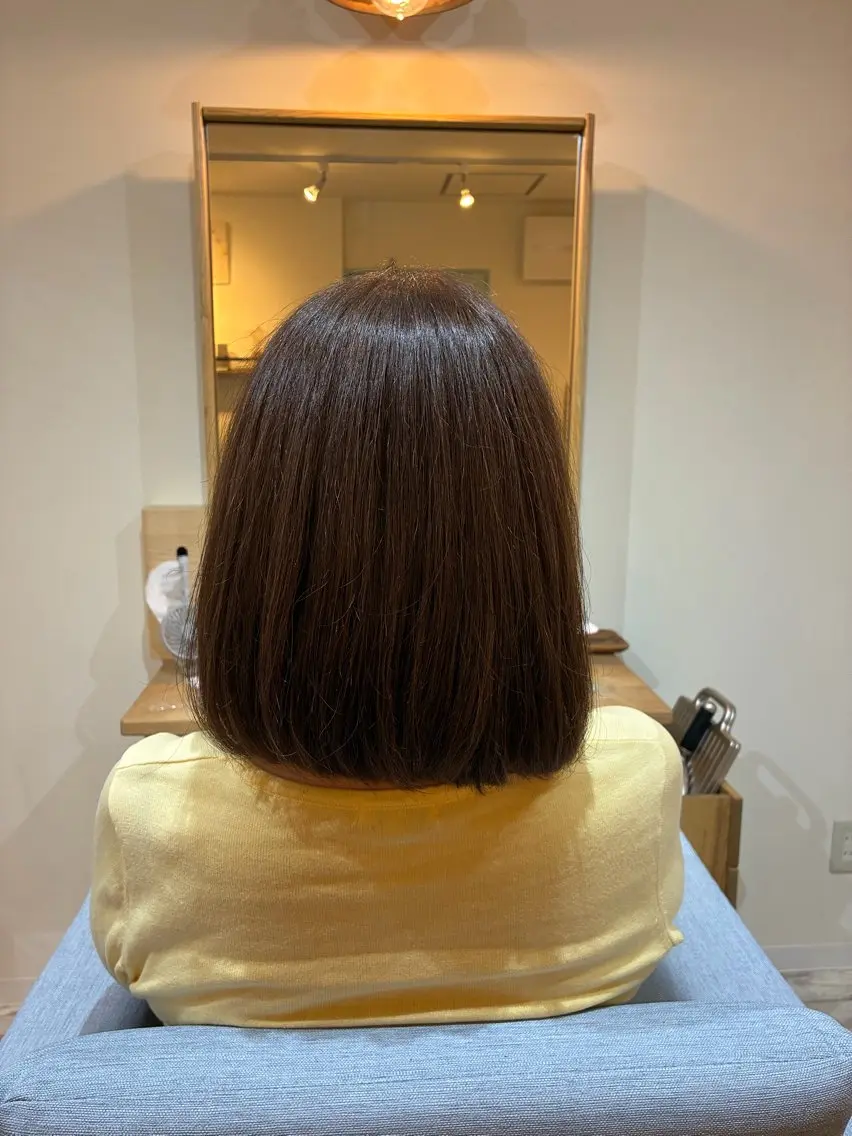 ミディアム カラー カット ヘアカラー トリートメント 席数2席プライベート /マンツーマンサロンのヘアスタイル