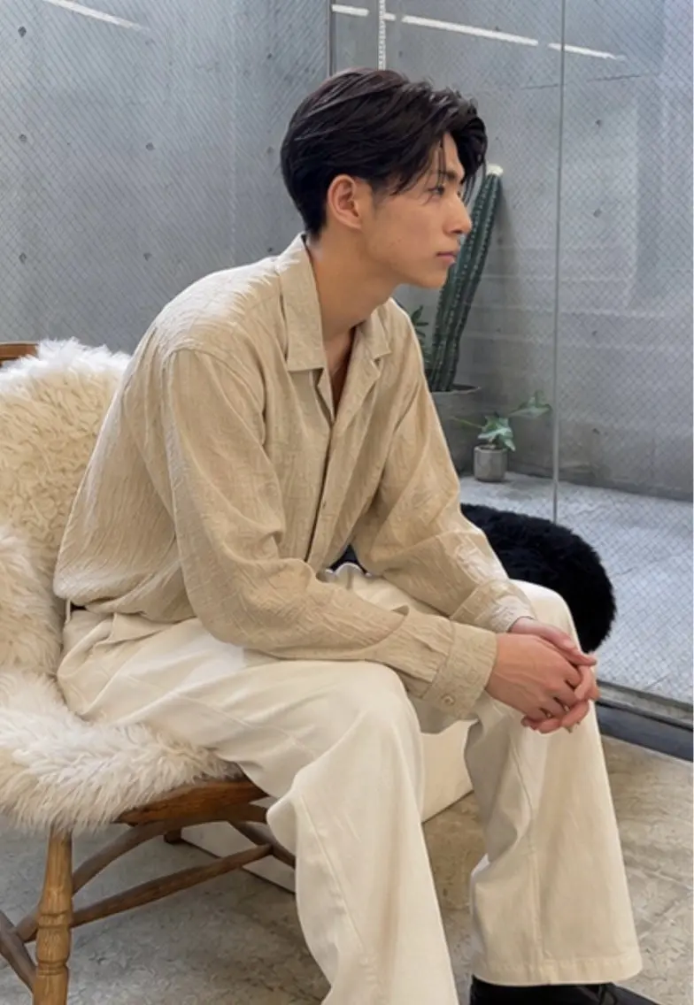ショート メンズ センターパート カット パーマ Pia ツボイ ケイタのヘアスタイル