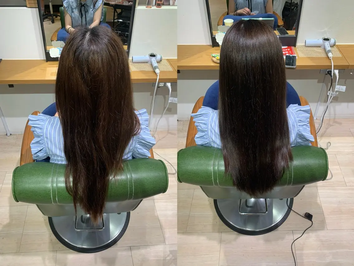 ロング カラー ベージュカラー オリーブベージュ パラッチ MIKAのヘアスタイル